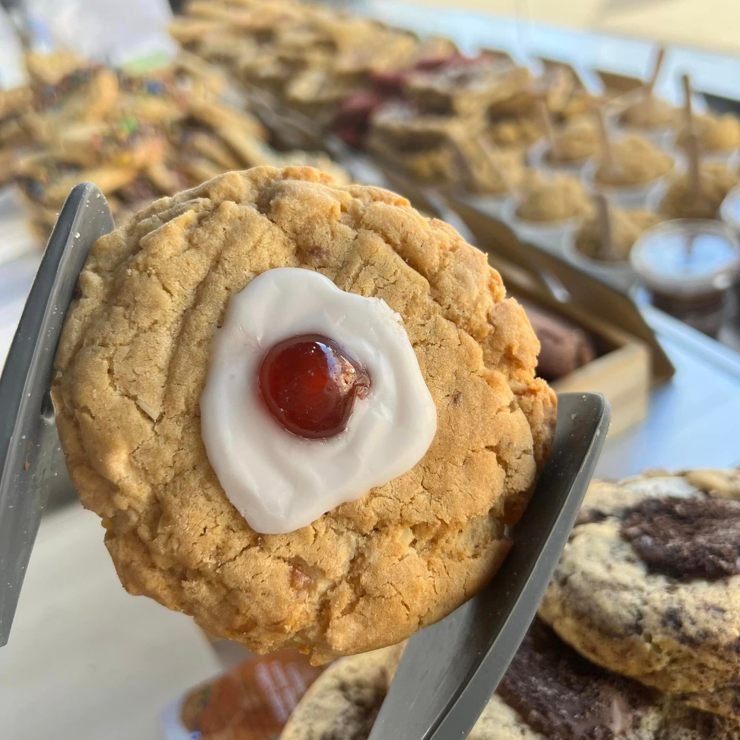 Cherry Bakewell Cookie image 0